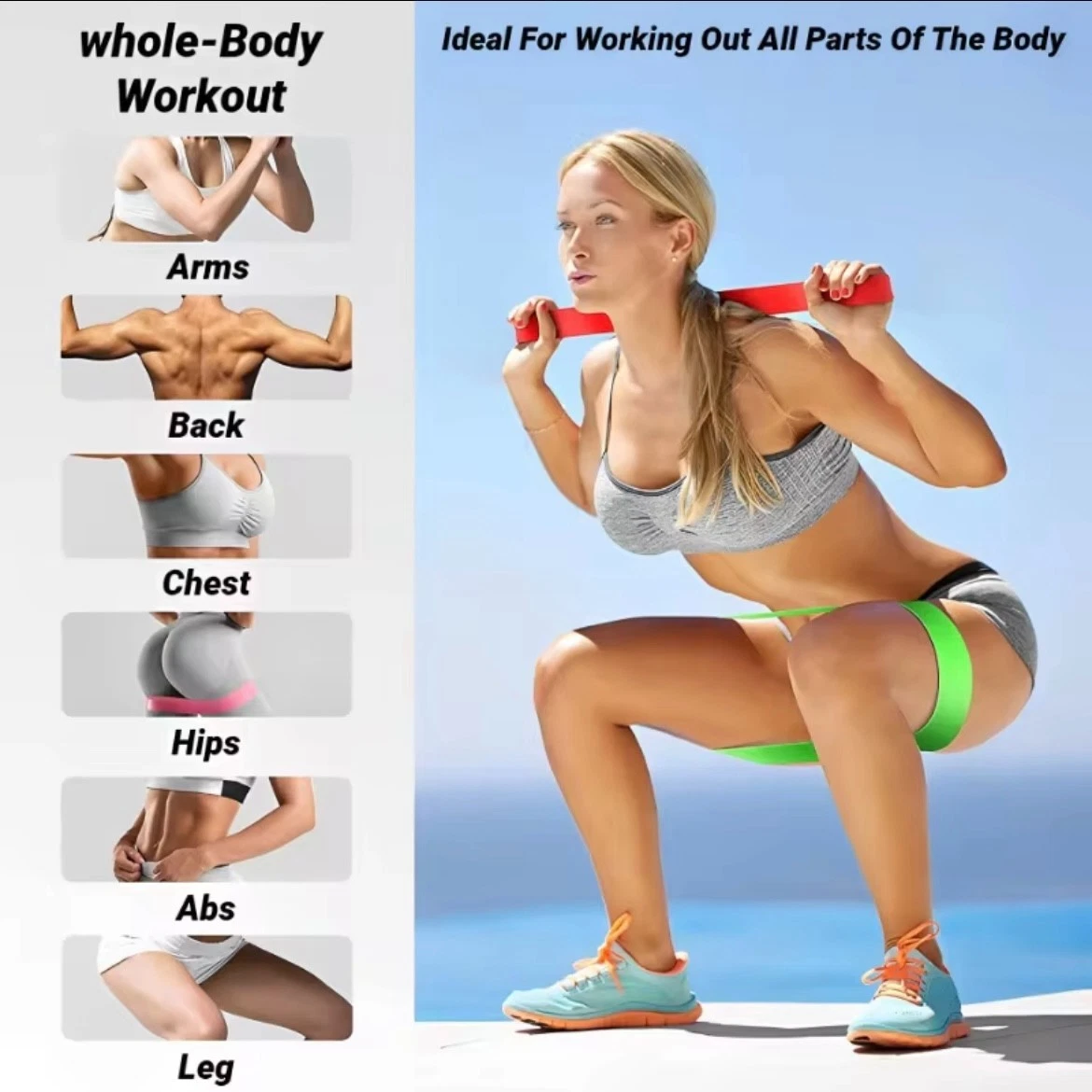 Total-Body Resistance Loop Band Set (5-Piece)